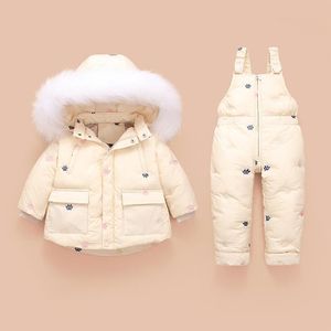 Giyim Setleri Bebek Seti Rus Kış Toddler Aşağı Ceket Takım Elbise Kız Ceket Tulumlar Çocuklar Snowsuit Çocuk Giysileri Erkek Tulum 1-3