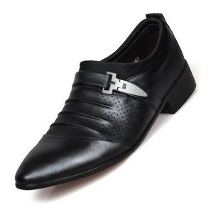 Moda Slip em Homens Luxurys Dress Shoes Mens Oxfords Business Clássico PU Couro Masculino Designer Sapato Casual Plus Size 38-48