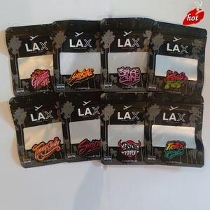 High Quality 3.5 g LAX bag Matte Black Pouch Frosted Stand Up Aluminum Foil Zipper With Window Flower Bags In stock mylar plastic pack edibles gummies package BAWQ