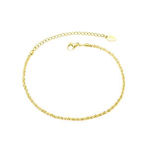 Simples cor de ouro couve-flor corrente tornozeleiras para mulheres todo aço inoxidável tornozeleira pulseira boho jóias presente natal 2021