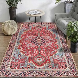 Carpets Persian Vintage Carpet for Living Room Bedroom Mat Non-Slip Area Rugs Absorbent Boho Morocco Ethnic Retro Carpet 160x230 210727