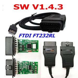Araba Teşhis Aracı Kablosu Honda SW V1.4.3 için FTDI FT232RL Çip Oto OBD2 HDS USB Analiz Algılama Araçları Kabloları