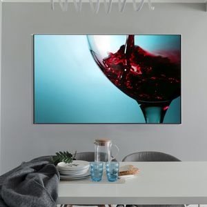 Картины холста Картины Настенные картины Маслом живопись Современная кухня напиток стекло красный винный бар столовая комната декор нет кадра
