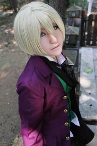 Аниме Black Butler 2 Kuroshitsuji Alois Trancy Unific Outfits Cosplay Costumes Полный комплект (внешняя + жилет рубашка коротким галстуком) Y0913