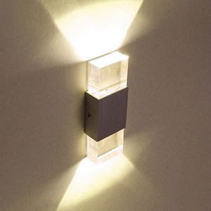 6W LED duvar lambası banyo ışıkları yüksek kaliteli alüminyum   koridor merdivenleri için akrilik gölge çubuk ktv duvar lambaları