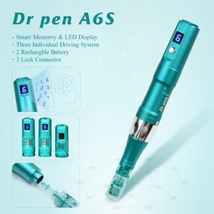 Penna Dr professionale A6S 6 velocità Auto microneedle LED Dermapen elettrico Microneedling Mesoterapia MTS Uso del salone per la cura della pelle