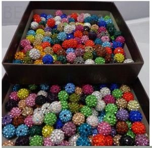 Joias com miçangas soltas! 10Mm Mixed Micro Pave Cz Disco Ball Crystal Shamballa Bead Pulseira Colar Beads.Sec Atacado! Estoque!Misto Drop Deli