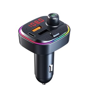 Araba MP3 Çalar Tipi-C Çift USB PD Şarj Bluetooth 5.0 FM Verici Handsfree Carkit Çok fonksiyonlu Arabalar Aksesuarları