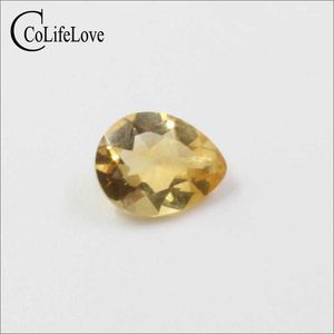 1.2 CT Doğal Citrine Gevşek Taş 7mm * 9mm Armut Kesim Citrine Taş WhoseSale Fiyat Sarı Kristal Gevşek Taş H1015