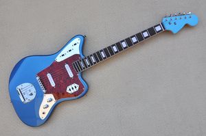 Синяя электрическая гитара Blue Code с палисандром, красным жемчужином Pickguard, Chrome Hardware, может быть настроена.