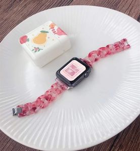 Resin Watch Strap for Apple 6 se 5 44mm 40mm chain iwatch Series 4 3 2 1 band 42mm 38mm Loop Watchband Bracelet