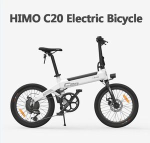 HIMO C20 Electric Scooters Moped Bike Ebike 10Ah 250W Motor 20 Inch 36V Grey White E-bike Bicycle