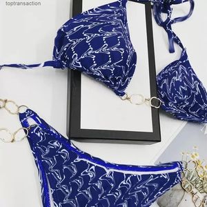 2022 Designer Bikini Sexy Women Set with Letters Verão L Swimwear para Lady Bathing Suit Backless Beachwear S-XL