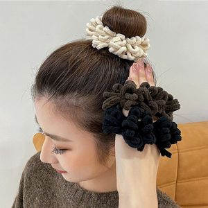 Kadın Moda Scrunchies Kadife Saç Bağları Bağırsak Halat Kız At Kuyruğu Sahipleri Lastik Bant Elastik Hairband Saç Aksesuarları Kore Stil 0849