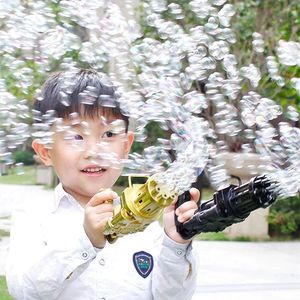 Дети Gatling Bubble Gun Toys Summer Automatic Soap Water Machine для детей малышей в помещении открытый свадьба