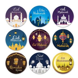 6 Adet / Sayfa Ramazan Çıkartmalar Müslüman Eid Mübarek Hediye Tag Sticker Kareem Etiketleri Eid Al Fitr Parti için