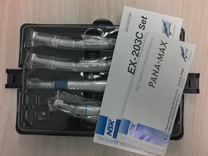 NSK Dental Handpiece Polishing Kit Push Botton 2pcs alta e 1 turbina ad aria a bassa velocità 2/4 fori