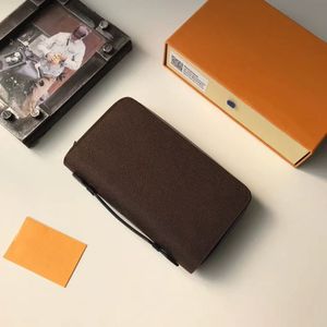 M61506 ZIPPY XL wallet men classic portable wallets women zipper long purses credit card holders leather passport cash clutch purse with box