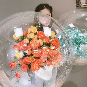 Свадебный день рождения украшения вечеринки 36 дюймов прозрачные четкие шары пузырьки DIY HELII
