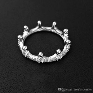 Tasarımcı Takı 925 Gümüş Bilezik Charm Boncuk Fit Pandora Sevimli Kristal Taç Yüzük Slayt Bilezikler Boncuk Avrupa Tarzı Charms Boncuklu Murano