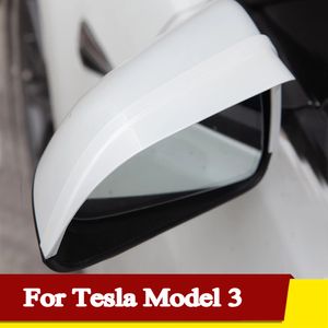 Tesla Model 3 Araba Dikiz Aynası Yağmur Kalkanı Kaş Yan Yağmur Geçirmez Kapak Kar Guard Sun Visor Gölge 2021