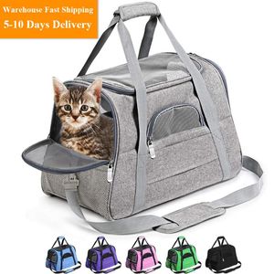 Cat Carrier Pet Rackpack Messenger Busts Dog Bag Airline утверждена транспортировкой для небольших и кошек.