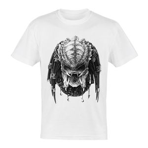 AVP Alien vs Predator T-shirt Beyaz Renk Kısa Kollu Darthworks T Gömlek Üst Tee Moda Erkek Film Giysileri Dropship 210716