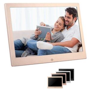 Metal de 10 polegadas LED Digital Photo Frame 720P Vídeo Música Calendário Relógio Player 1024x600 Resolução