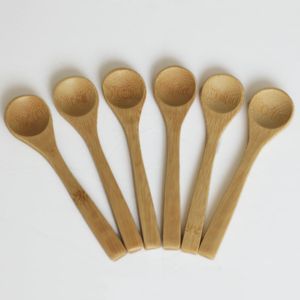 8 размер маленькие бамбуковые ложки натуральные ээо-дружелюбные мини-медовые ложки кухня мини-кофейная ложка детской мороженое совок 9 ~ 16 см DH2073