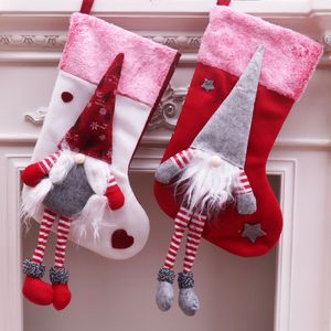 57x30 cm Noel Çorap Yüzsüz Bebek Noel Ağacı Süslemeleri İç Mekan Dekor Süsler 2 Basımları CO530