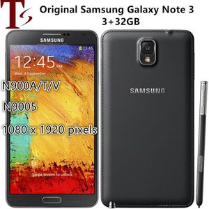 Разблокированный Samsung Note 3 Оригинальные телефоны Note3 N900A N900T N900V Мобильный телефон Quad Core 5,5 дюйма 8MP 3G WIFI GPS Восстановленный смартфон 10PCS