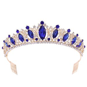Cristal Bridal Tiaras Coroa com pentes Rhinestone Pageant Diadema Collares Princess Headpieces Acessórios para cabelos de casamento