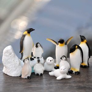 Baiufor 1 takım Penguen Buzdağı Mühür Modeli, Kış Rakamlar Peyzaj, Minyatür Heykelcik Oyuncak Çocuk Hediye Doğum Günü Ev Dekor Için