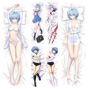 Yastık Japon Anime Dakimakura Yastık Kılıfı Ayanami Rei Ev Yatak Süslemeleri Sarılma Vücut Kılıf DIY Özel Minder Kapak