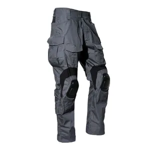 Taktik Kamuflaj Askeri ABD Ordusu Kargo Pantolon İş Giysileri Savaş Düzgün Paintball Çok Cepleri Airsoft Giysileri Diz Pedleri