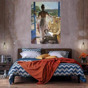 Dame und The View Riesiges Ölgemälde auf Leinwand Home Decor Handgemalte HD Print Wandkunst Bilder Anpassung ist akzeptabel 21051122