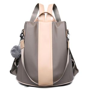 Сумки на открытом воздухе Женская водонепроницаемая кожаный рюкзак безопасности Анти-кража рюкзак легкий простой путешествие студент школьника