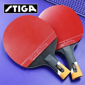 STIGA 6 Star Ракетка для настольного тенниса Pro Ping-pong Paddle Pimples In For Offensive Rackets Sport Stiga Racket Hollow handle 220105