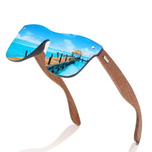 Солнцезащитные очки натуральные древесины стильные красочные безрамные одно тело поляризованные мужчины / женщины Rimless оригинал K356 Gafas de Sol