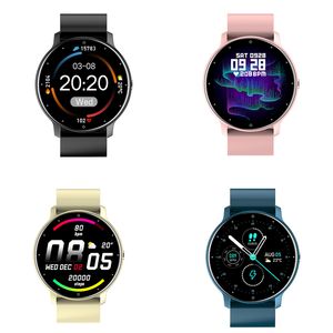 ZL02 Smart Watch Full Cround Touch Ecrem Men Women IP67 Водонепроницаемые спортивные наручные часы Android Reloj Intellente ZL02D