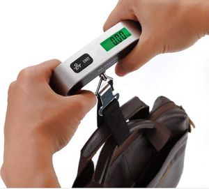 Bilancia portatile da cintura portatile da 50 kg / 110 libbre Bilancia digitale LCD da appendere per valigie da viaggio Bilance sospese Bilancia elettronica