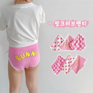 3-10Y crianças meninas cueca calcinha fruta para bebê criança boxers algodão meninas briefs flor impresso 211122