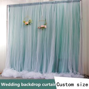 Parti dekorasyon düğün backdrop perde olay dekor özelleştirilmiş sahne arka plan buz ipek örtü organze ile