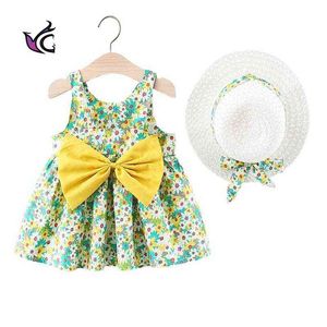 YG Marka Çocuk Giyim Toptan 2021 Yeni Yay Prenses Etek Bebek Askı Etek 1-3 yaşında Yaz Güzel Kız Elbise G1218