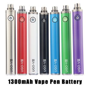 EGO T UGO V3 Батареи Micro USB E Cigarette Vape Pen 510 1300MAH Evod Passthrough Battern Battern Заряды 100% Оригинал