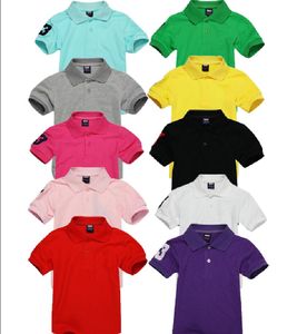 Erkek Kız Polo Gömlek Yaz Çocuk Kısa Kollu Yaka Tasarımcı T Shirt Giysi Çocuk Nakış Bebek Bebek Giyim Tops