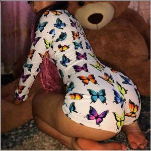 Seksi Kadın Egzersiz Bodysuit Uzun Kollu Bodycon Kısa Pijama Kadın Tulum Tulum Tulumları Vücut Takımları 1936 210712