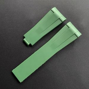 Erkek Saatler Alternatif Band Yumuşak Silikon Yat Cam Siyah Demon Yeşil Su Kauçuk Kemer 20mm Çap Erkekler Içinde Erkekler Watch Saatı, Kol Rolleri Bir Dalgıç