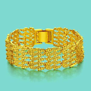 Bohemian kadın 925 Gümüş Yüzey 24 K Altın Bilezik Altın Zincir Noble Ve Muhteşem Unisex Takı Pulseira de Senhoras