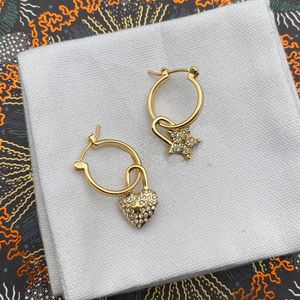 Luxus Designer Hohe Qualität Schmuck Männer und Frauen Ohrringe Ohrstöpsel Gold Stern Mond Diamant Ohrringe Paar Party Hochzeit Großhandel